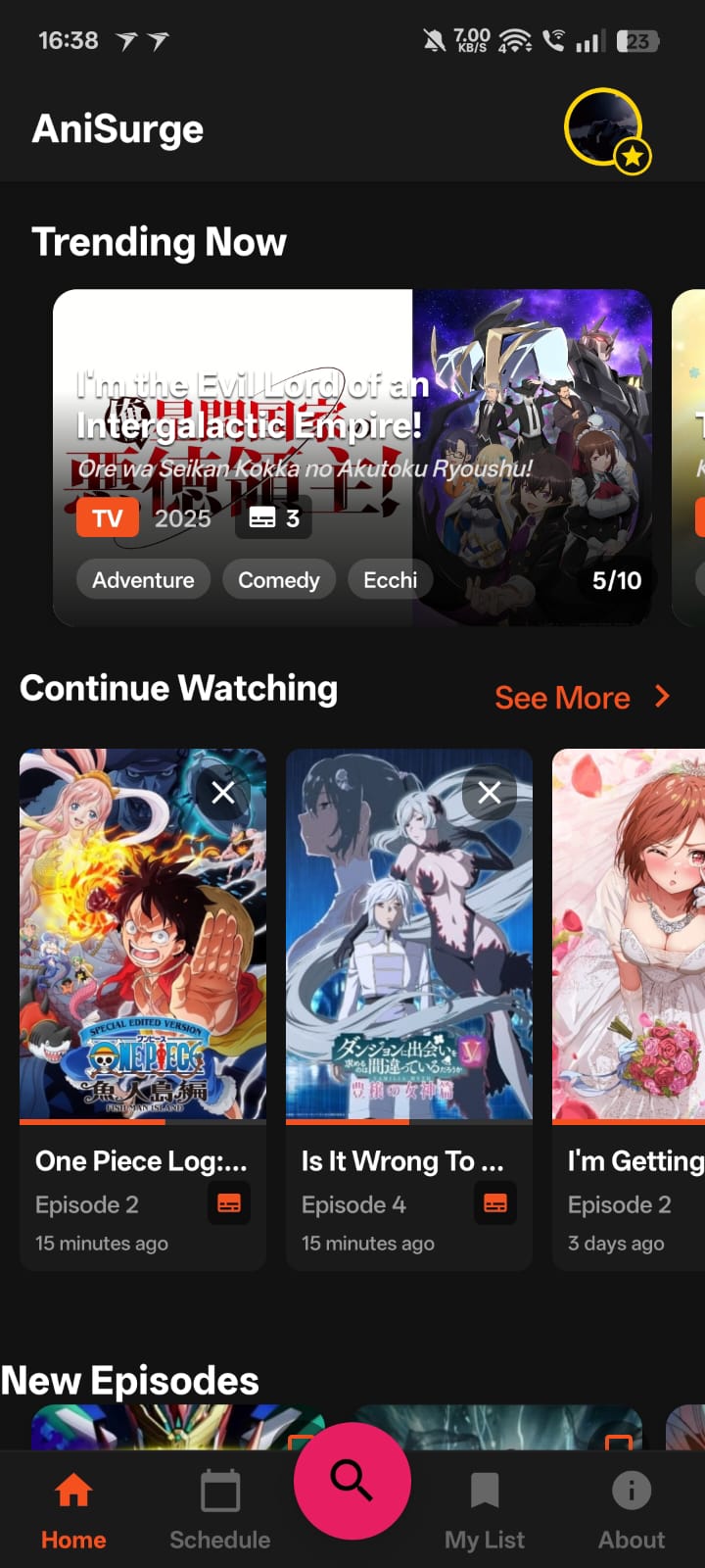 Home Screen